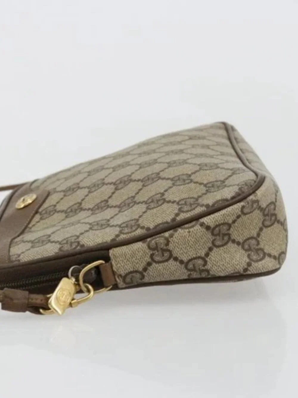 GUCCI GG Supreme Shoulder Bag PVC Beige Gold 119 02 068 Auth 182214 - Picture 5 of 16